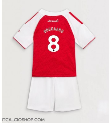 Arsenal Martin Odegaard #8 Prima Maglia Bambino 2025-26 Manica Corta (+ Pantaloni corti)